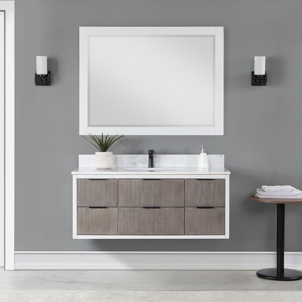 Altair Designs 30" single vanity with top - 547030-WP-AW-NM