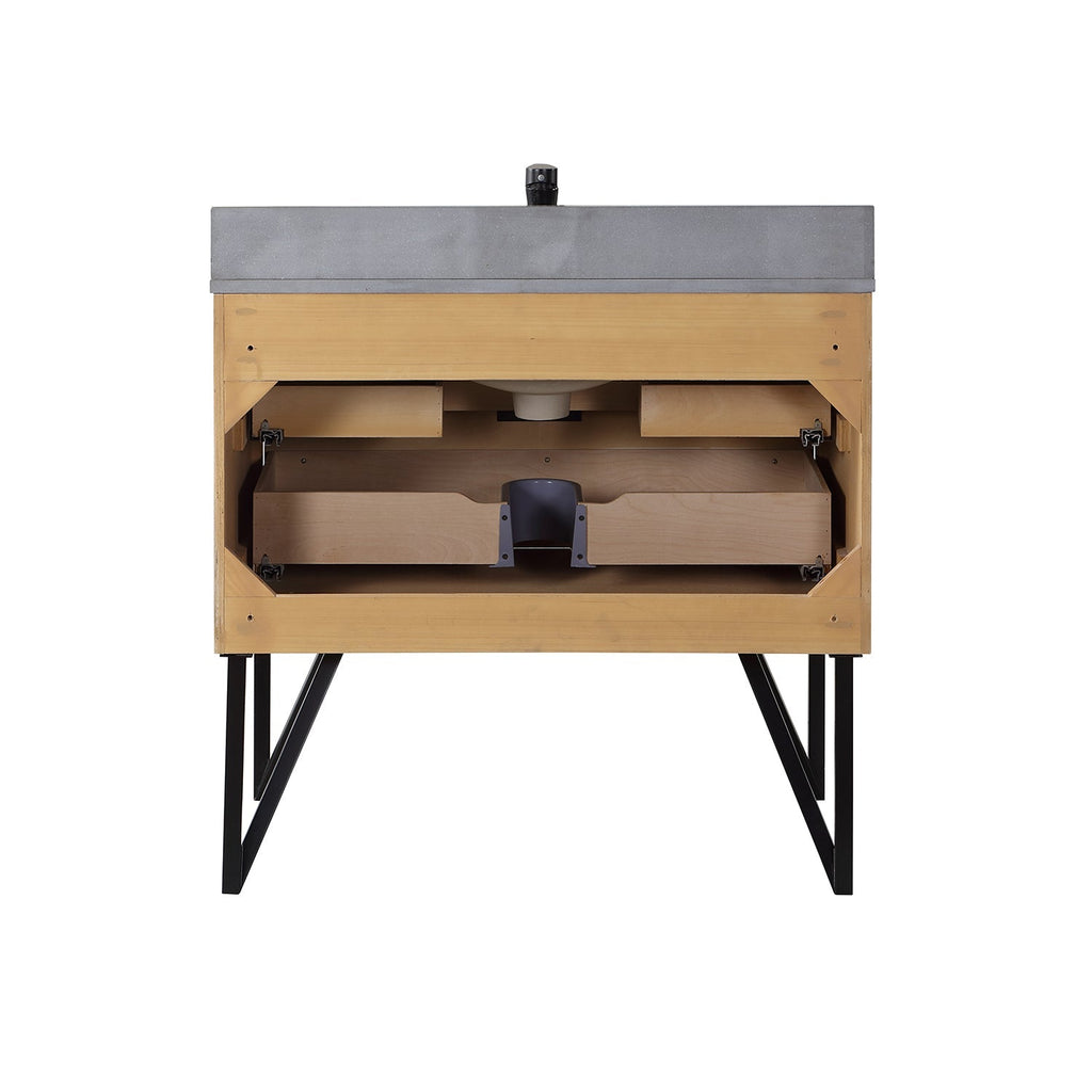 Altair Designs 36" single vanity with top - 548036-WP-CG-NM