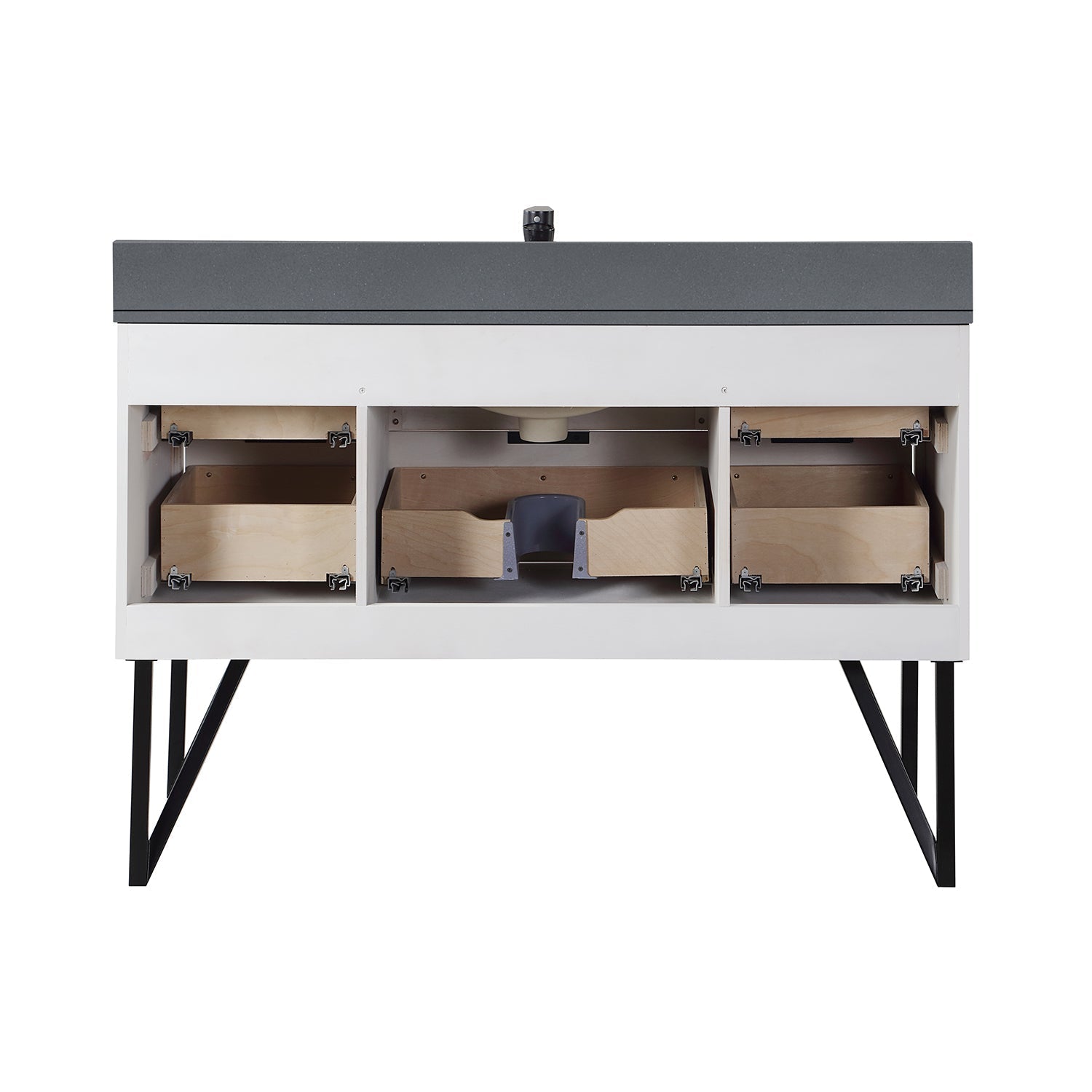 Altair Designs 48" single vanity with top - 548048-WP-CG-NM