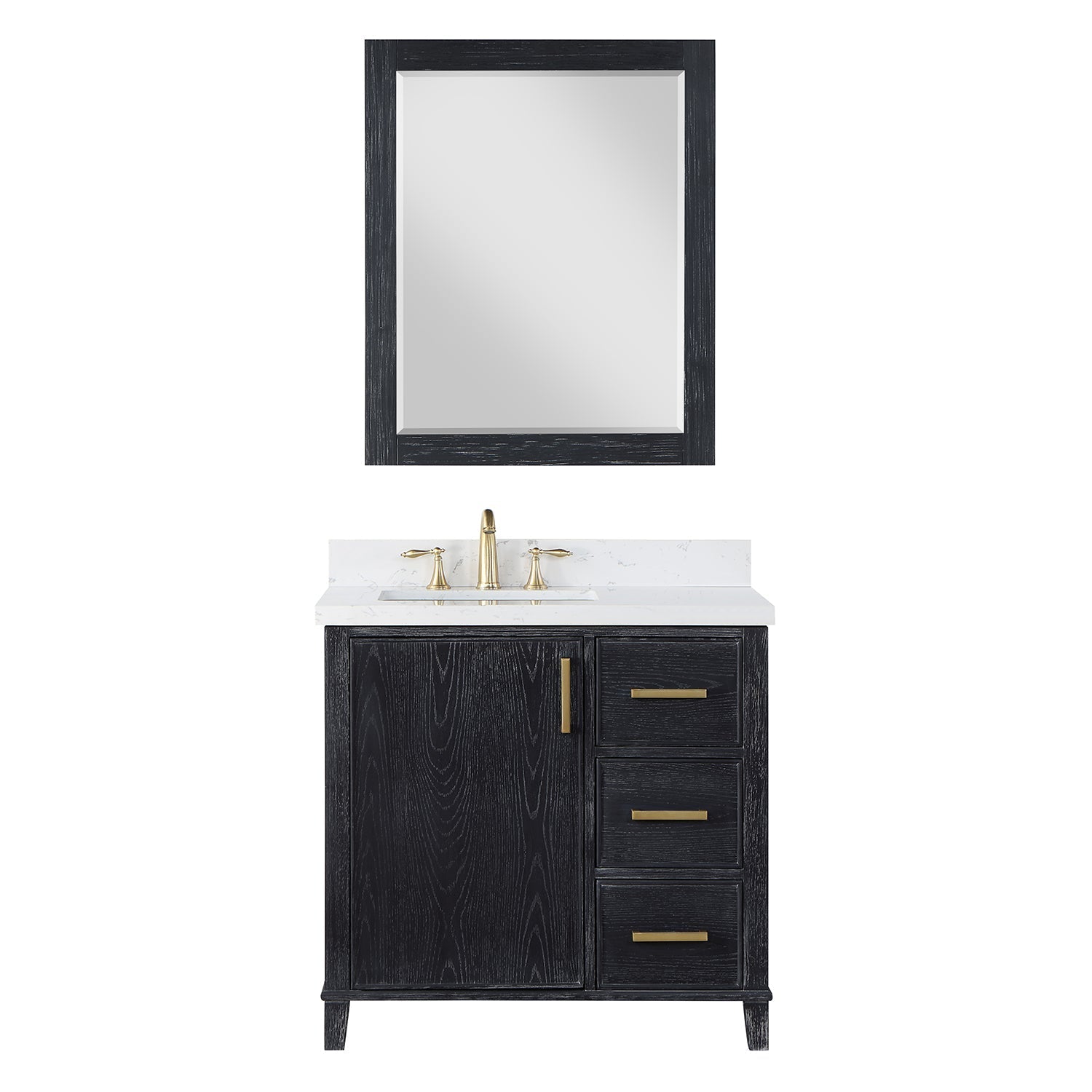 Altair Designs 36" single vanity with top - 549036-BO-AW-NM