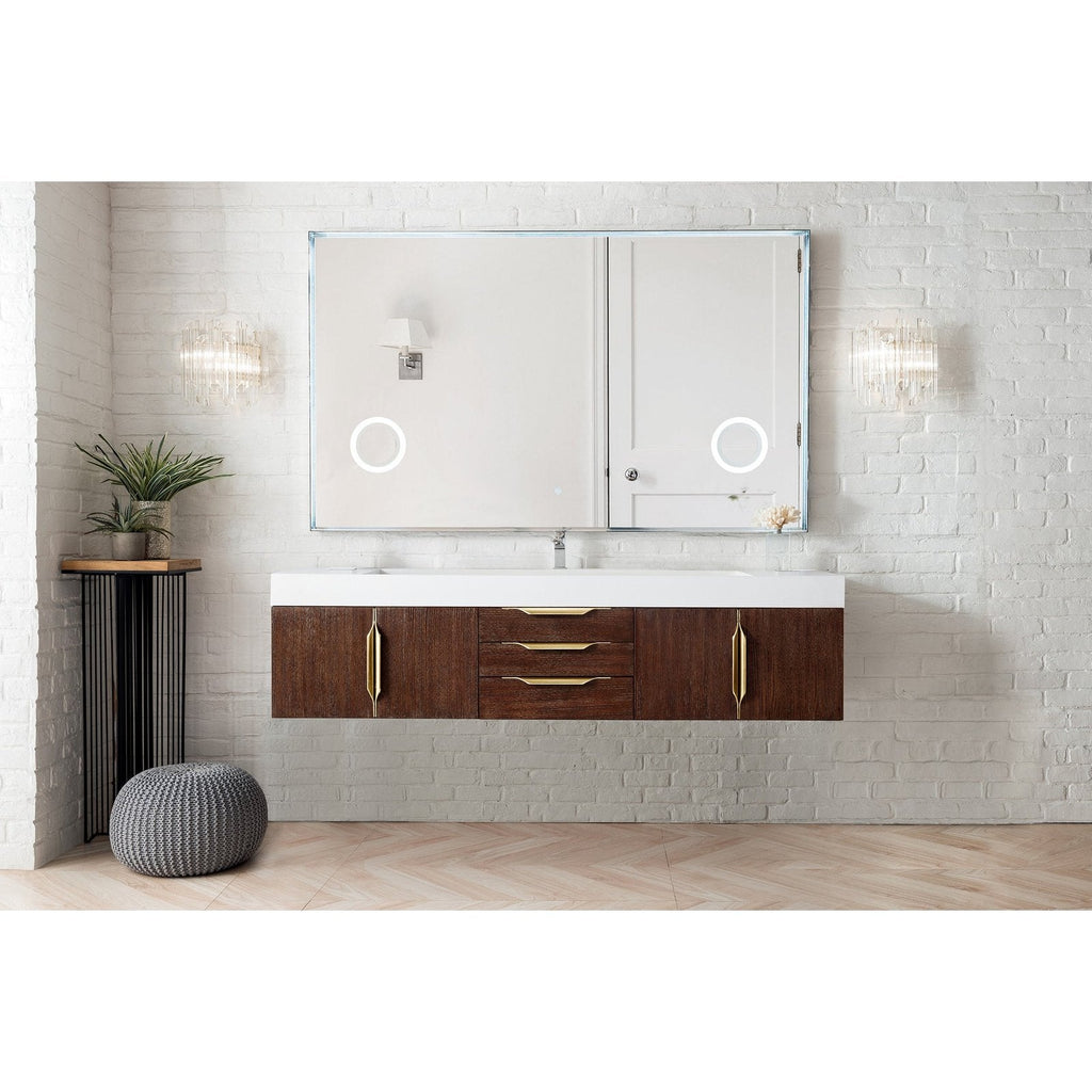 James Martin Vanities Mercer Island 72" Single Vanity - 389-V72S-AGR-G-DGG