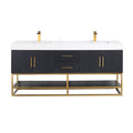 Altair Designs Bianco 72"/84" double vanity with top - 552072G-BO-WH-NM