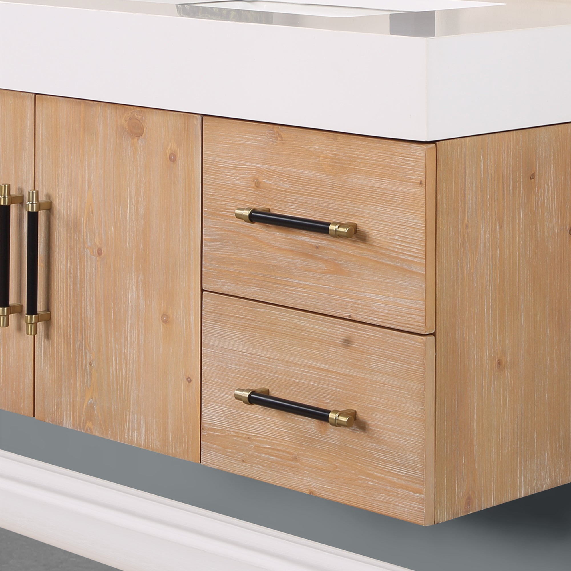 Altair Designs 36"/48" single vanity with top - 553036-LB-WH