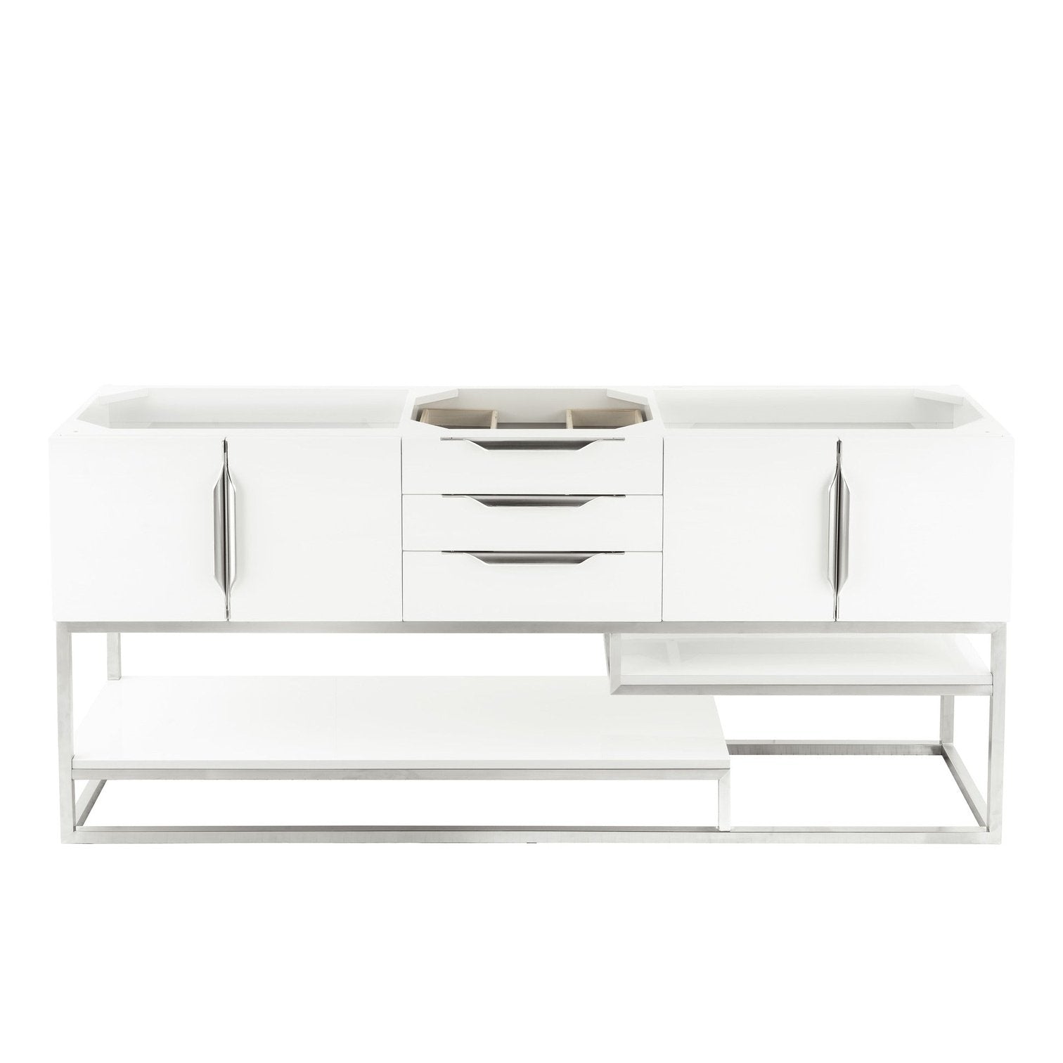 James Martin Vanities Columbia 72" Double Vanity - 388-V72D-AGR-MB-DGG