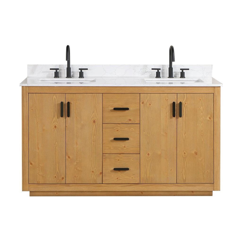 Altair Designs 60" double vanity with top - 556060-NW-GW