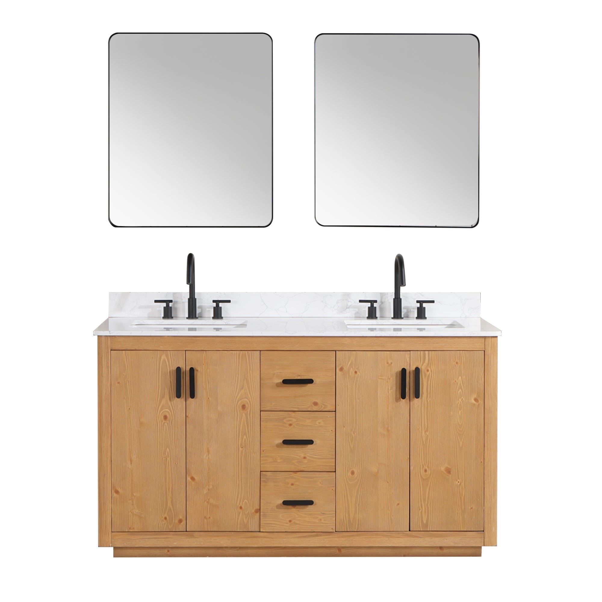 Altair Designs 60" double vanity with top - 556060-NW-GW