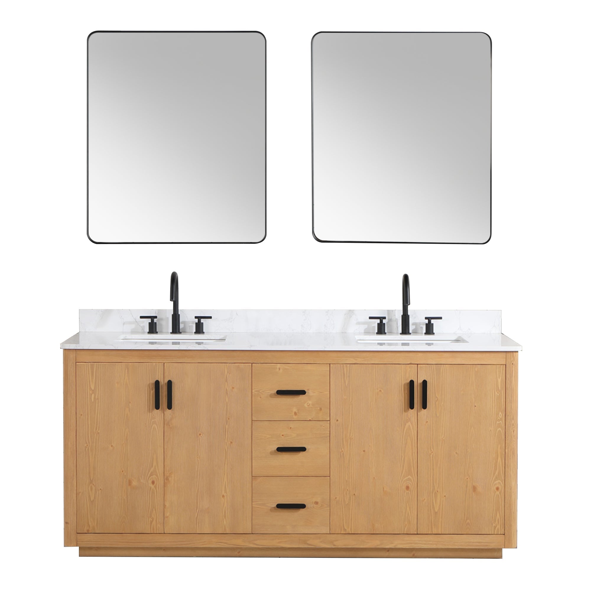 Altair Designs 72" double vanity with top - 556072-NW-GW
