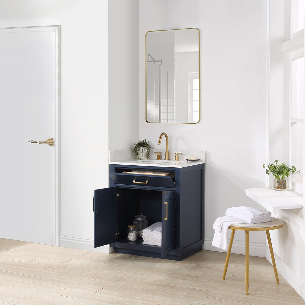Altair Designs 30" single vanity with top - 557030-RB-GW-NM