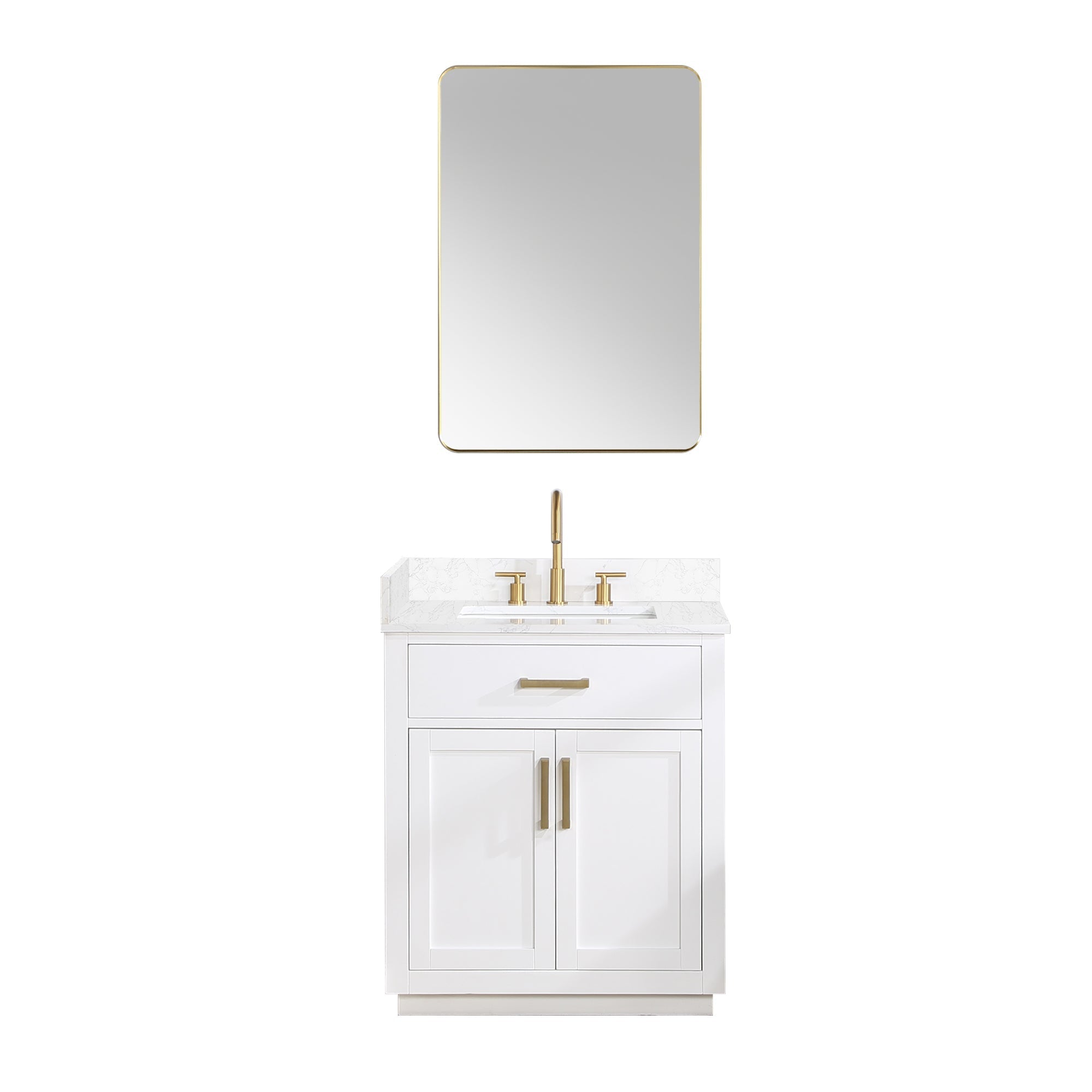 Altair Designs 30" single vanity with top - 557030-RB-GW-NM