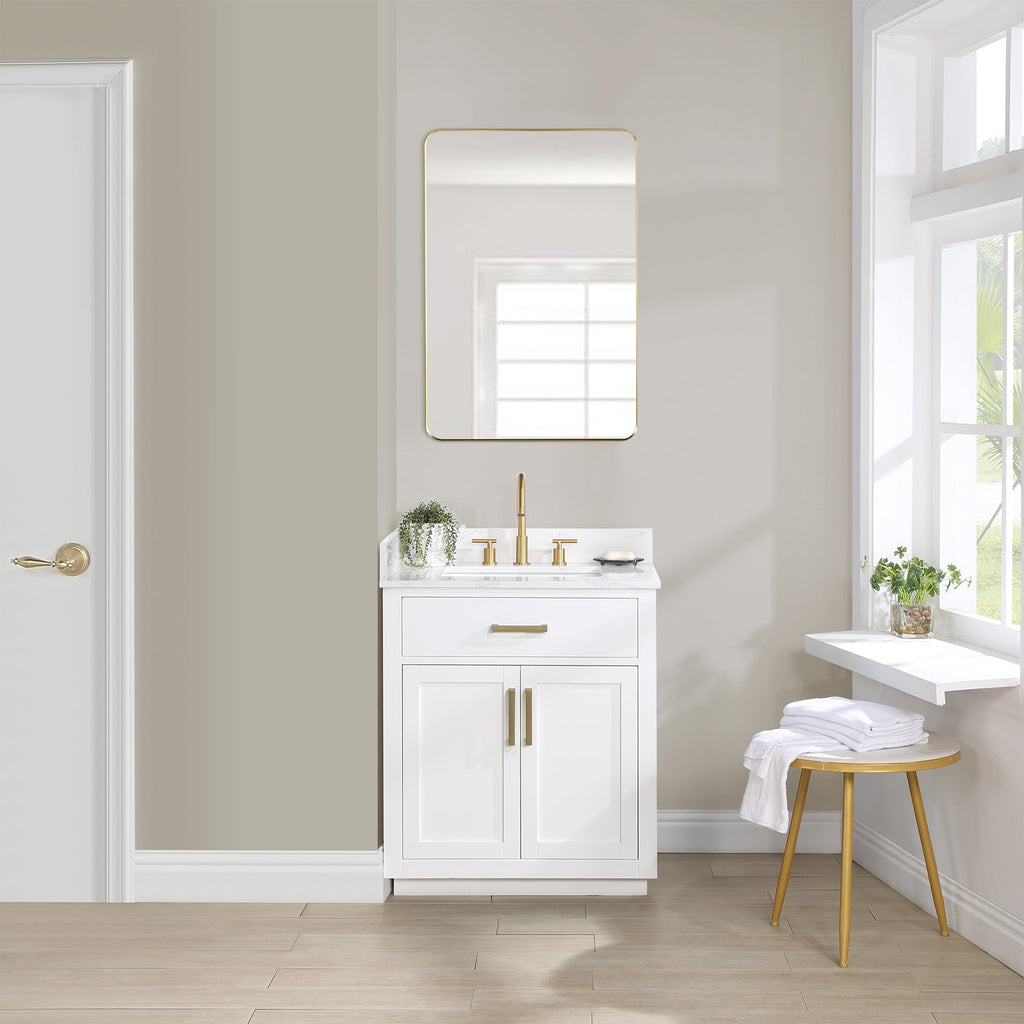 Altair Designs 30" single vanity with top - 557030-RB-GW-NM