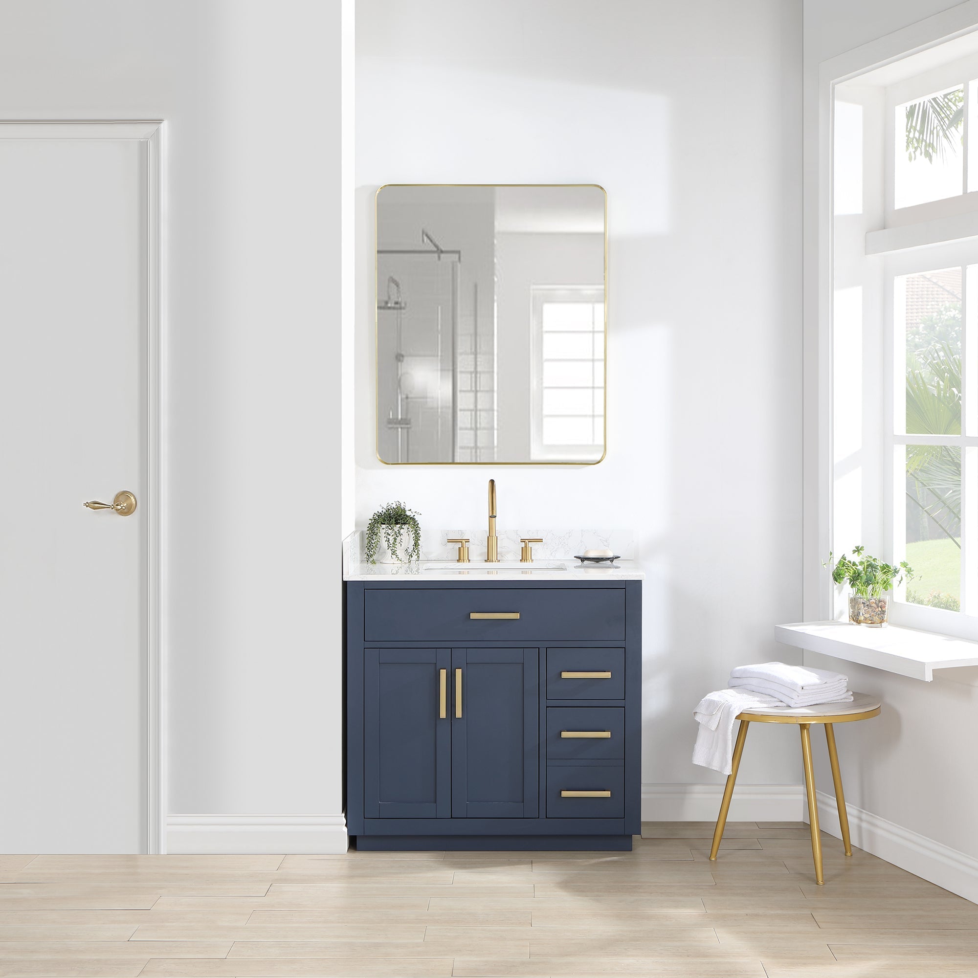 Altair Designs Gavino 36" single vanity with top - 557036-LB-GW-NM Price