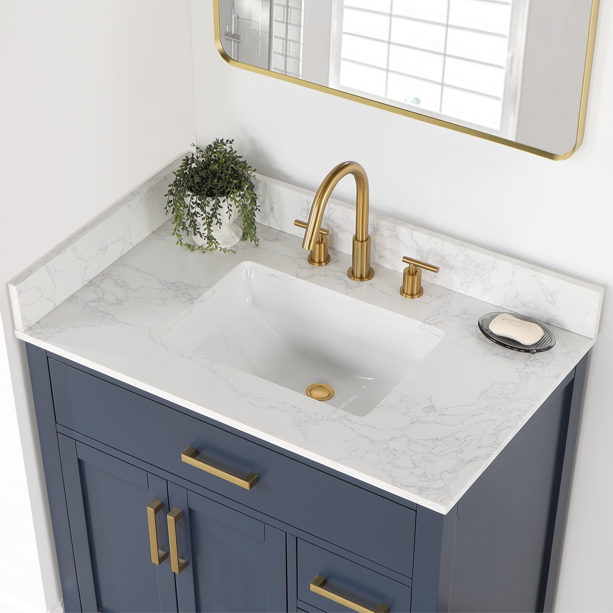 Altair Designs Gavino 36" single vanity with top - 557036-LB-GW-NM Price