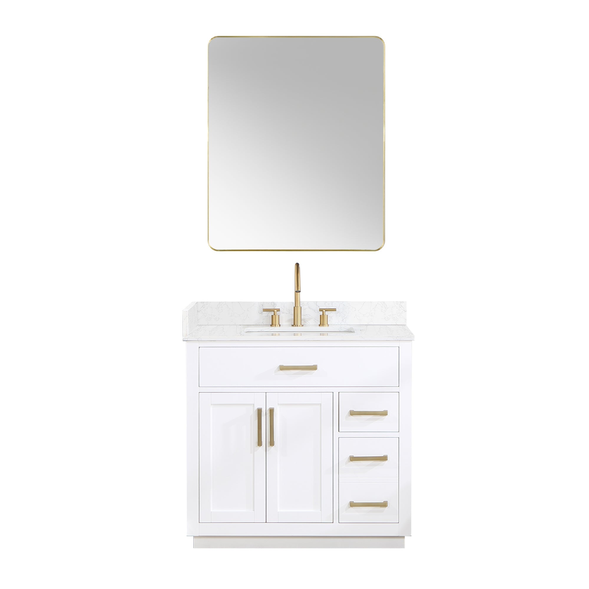 Altair Designs Gavino 36" single vanity with top - 557036-LB-GW-NM Price