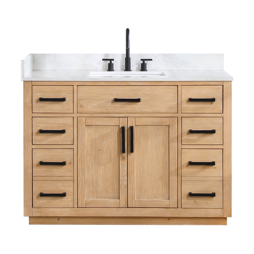 Altair Designs 48" single vanity with top - 557048-RB-GW-NM