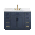 Altair Designs 48" single vanity with top - 557048-RB-GW-NM