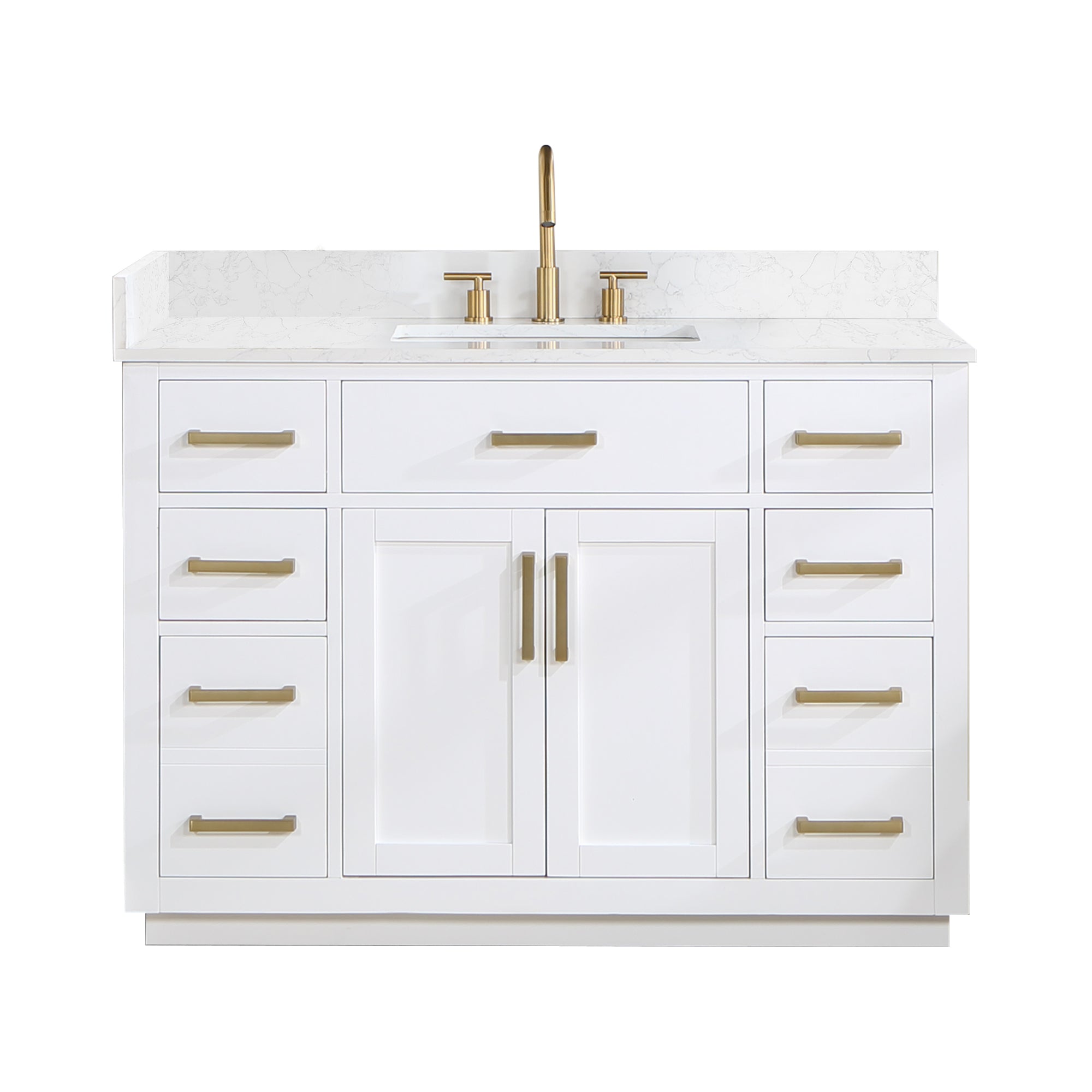 Altair Designs 48" single vanity with top - 557048-RB-GW-NM