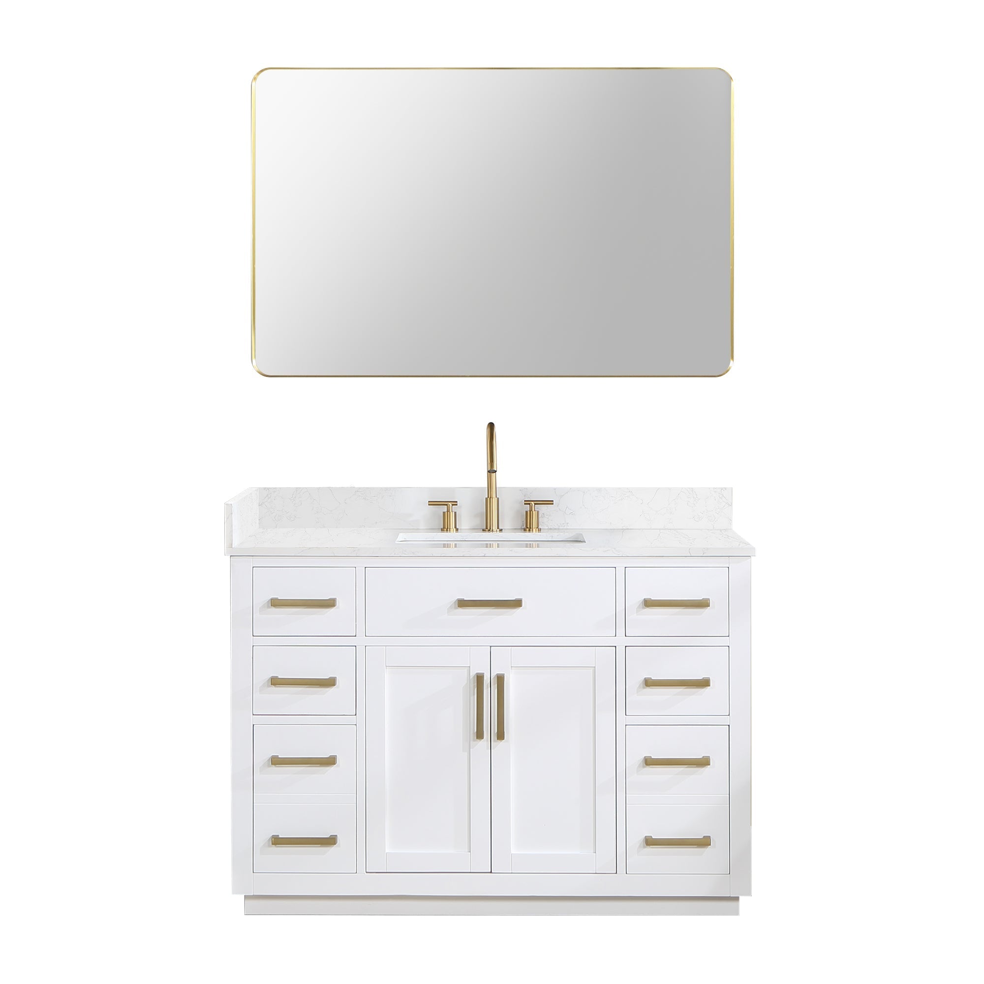 Altair Designs 48" single vanity with top - 557048-RB-GW-NM
