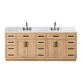 Altair Designs Gavino 84" double vanity with top - 557084-LB-GW-NM