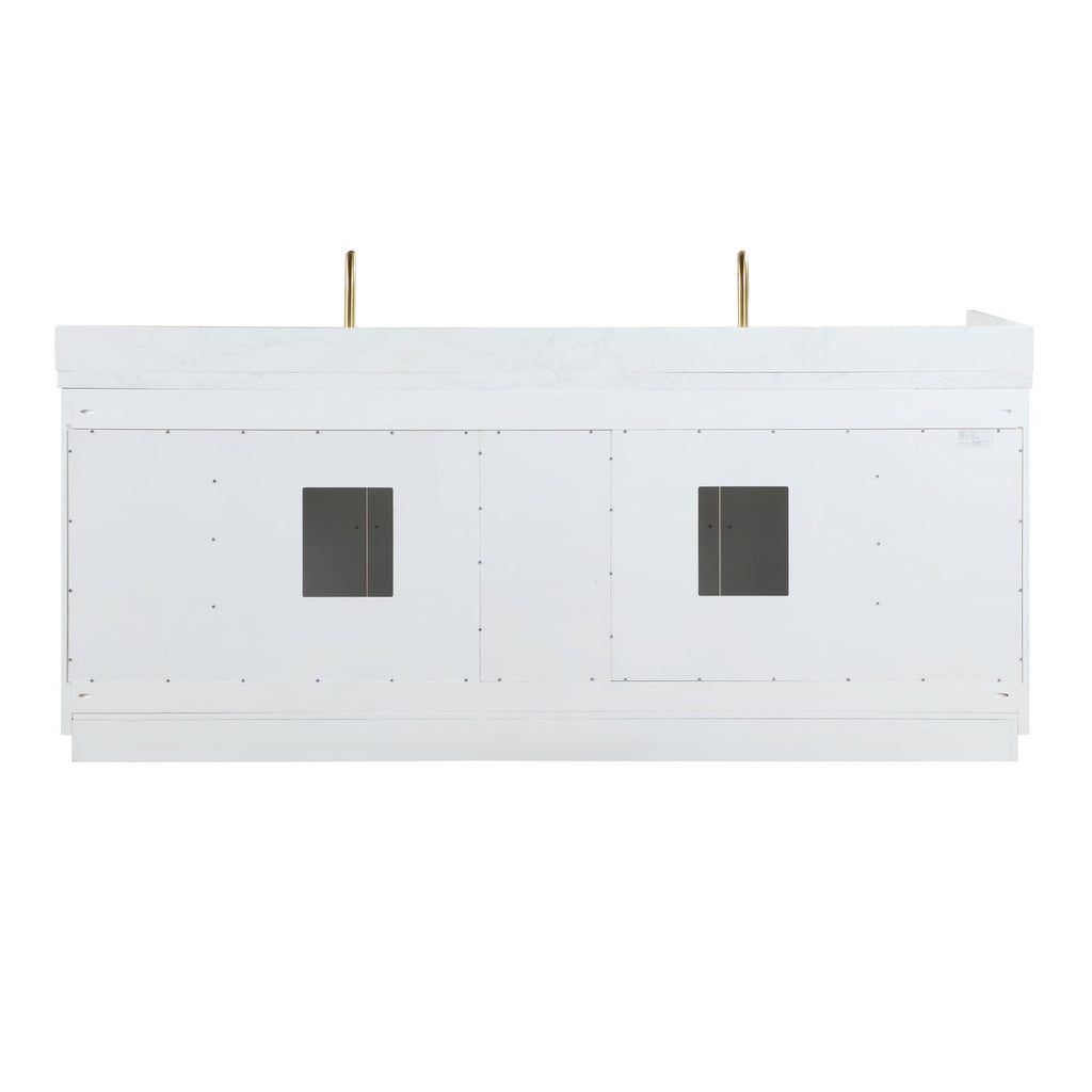 Altair Designs Gavino 84" double vanity with top - 557084-LB-GW-NM