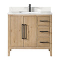 Altair Designs Laurel 36" single vanity with top - 558036-WF-CWQ-NM