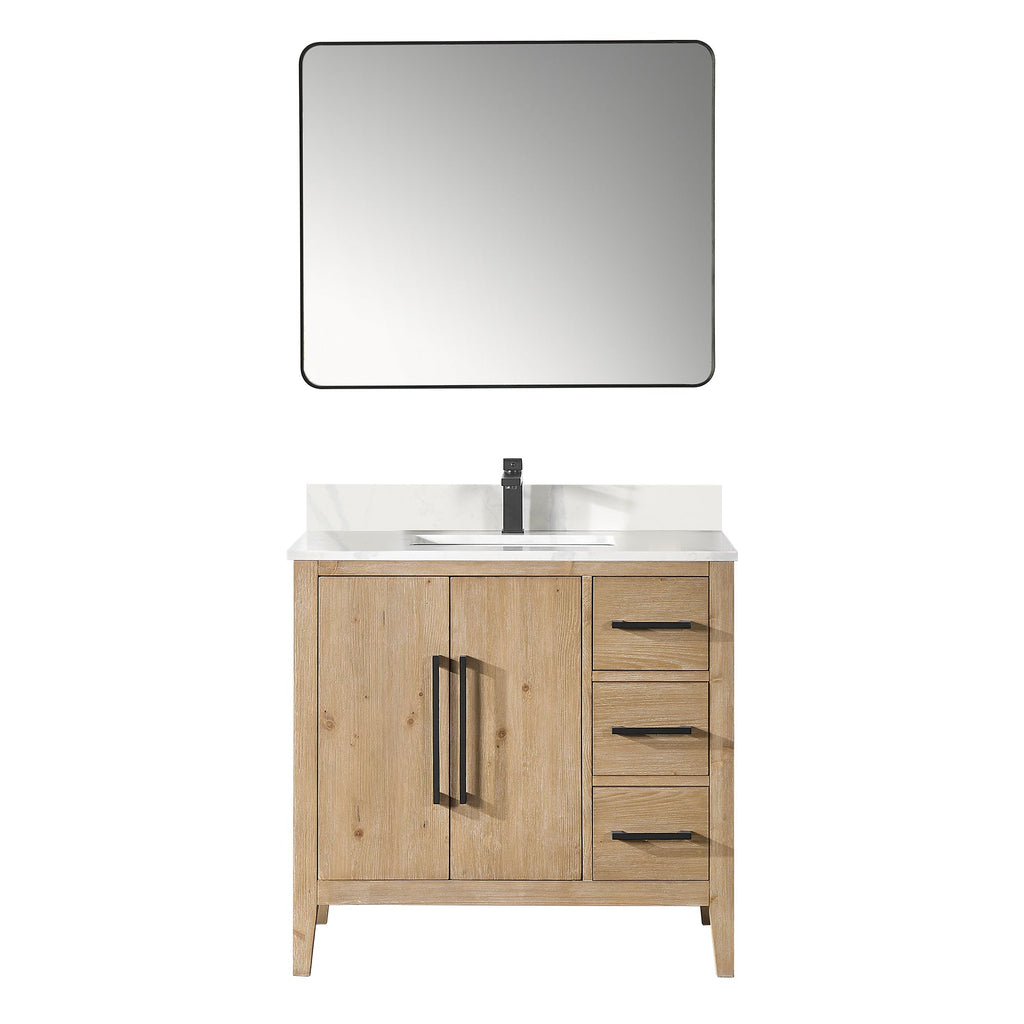 Altair Designs Laurel 36" single vanity with top - 558036-WF-CWQ-NM