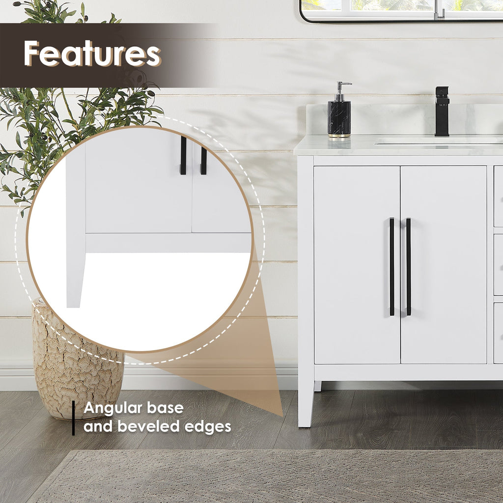 Altair Designs Laurel 36" single vanity with top - 558036-WF-CWQ-NM
