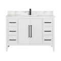 Altair Designs Laurel 48" single vanity with top - 558048-WH-CWQ-NM