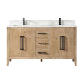 Altair Designs Laurel 60" double vanity with top - 558060-WF-CWQ-NM