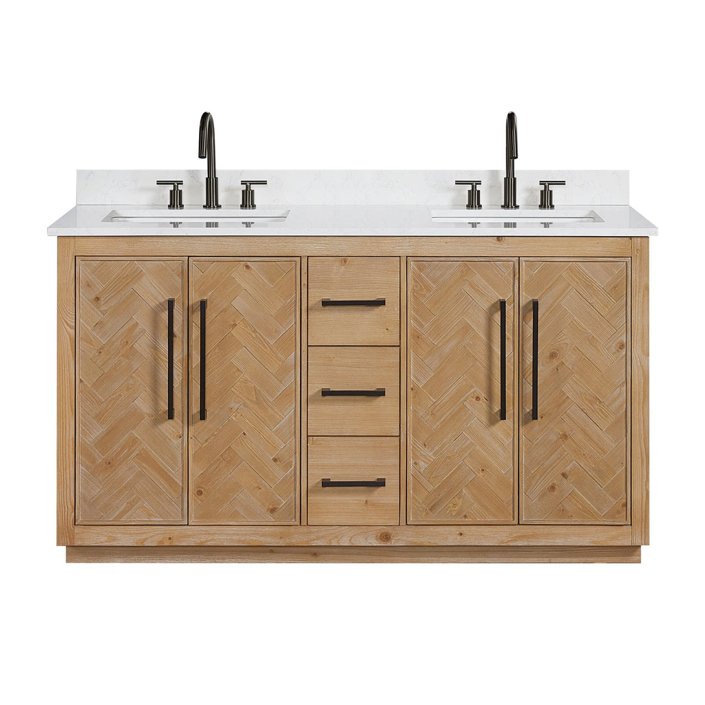 Altair Designs Bellavia 60" double vanity with top - 559060-WF-GW-NM