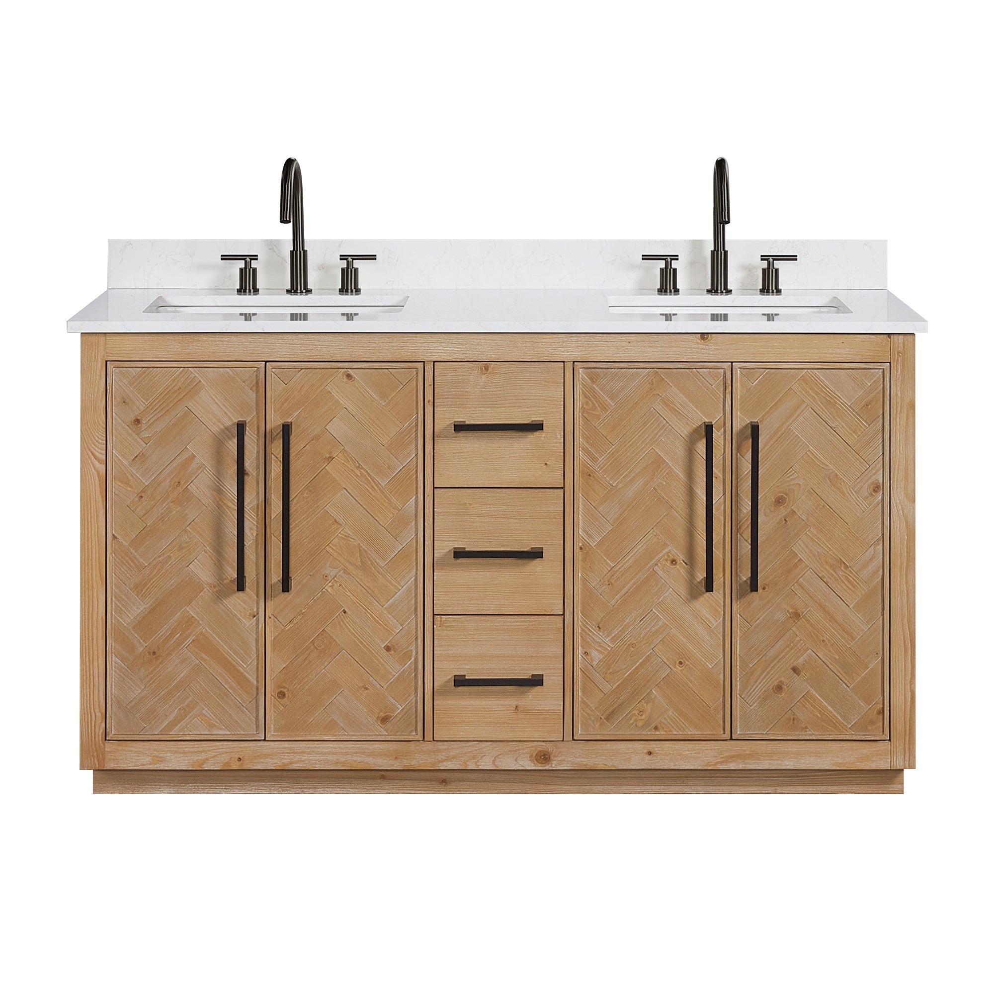Altair Designs Bellavia 60" double vanity with top - 559060-WF-GW-NM