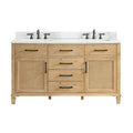 Altair Designs Solana 60" double vanity with top - 560060-WF-CWQ-NM