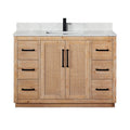 Altair Designs 48" single vanity with top - 561048-LB-CWQ-NM