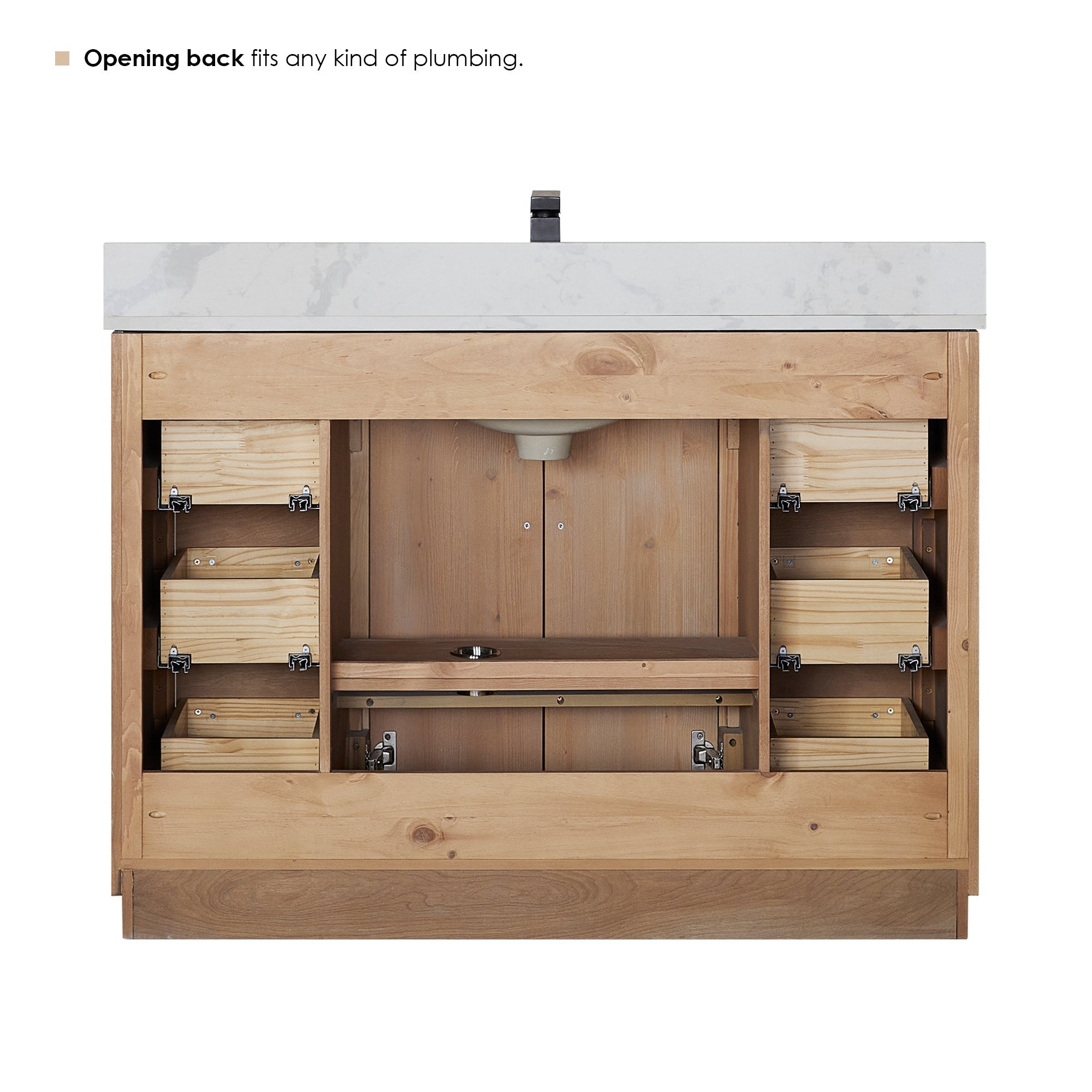 Altair Designs 48" single vanity with top - 561048-LB-CWQ-NM