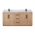 Altair Designs Cicero 72" double vanity with top - 562072-LB-GW-NM