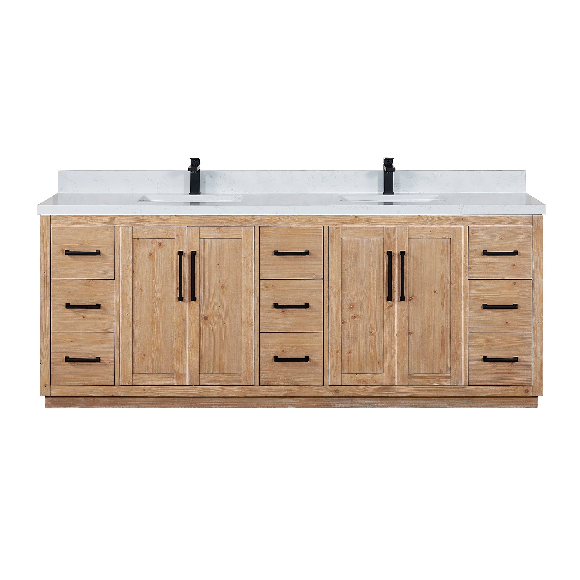 Altair Designs Cicero 84" double vanity with top - 562084-LB-GW-NM