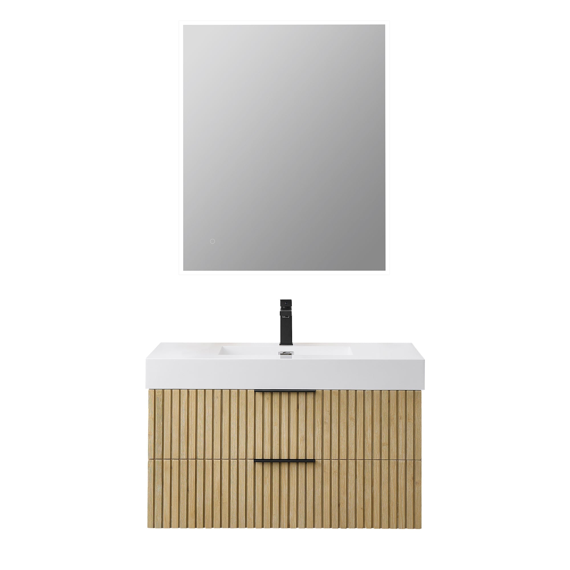 Altair Designs 36" single vanity with top - 563036-NB-WH-NM