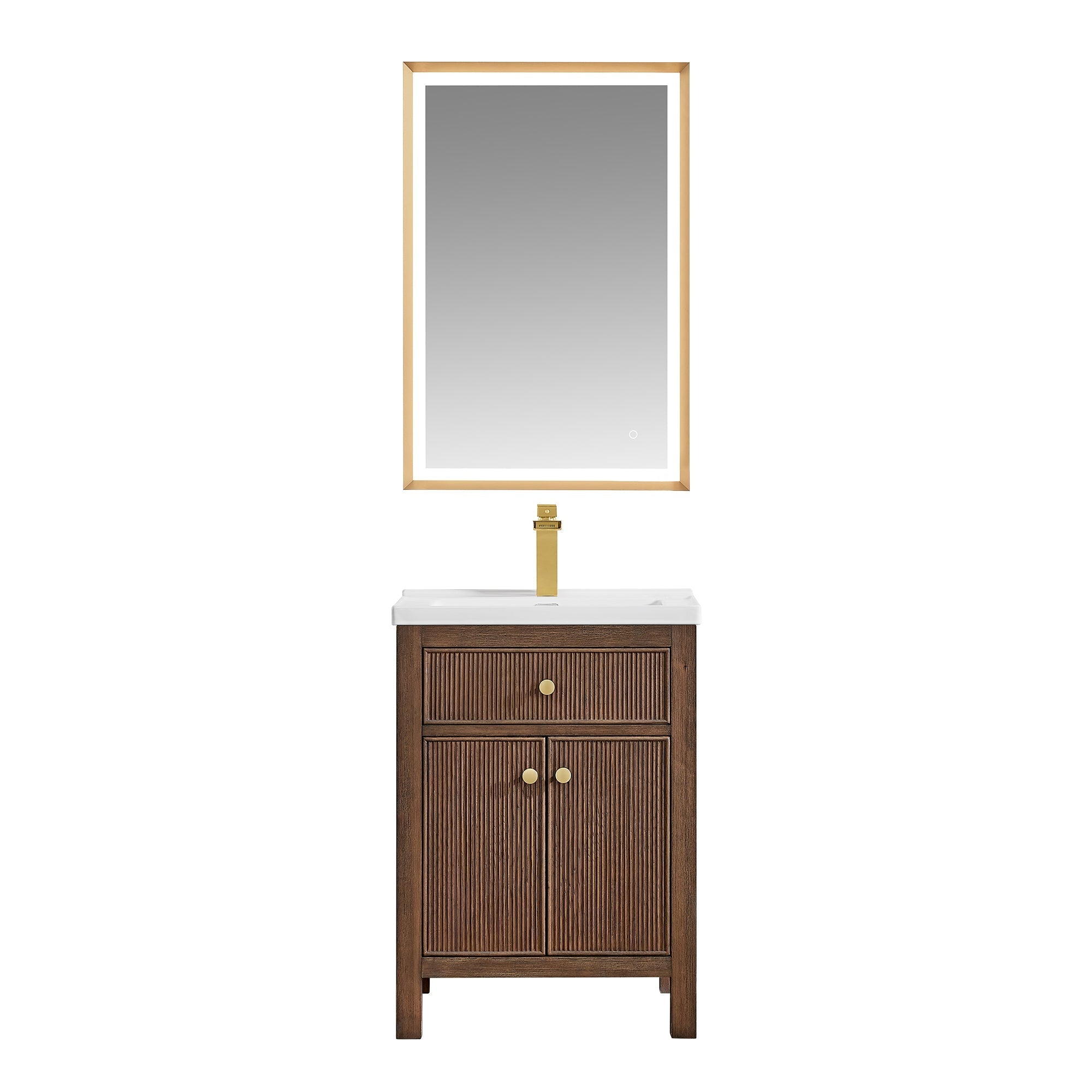 Altair Designs Cerrito 24" single vanity with top - 567024-BK-WH-NM