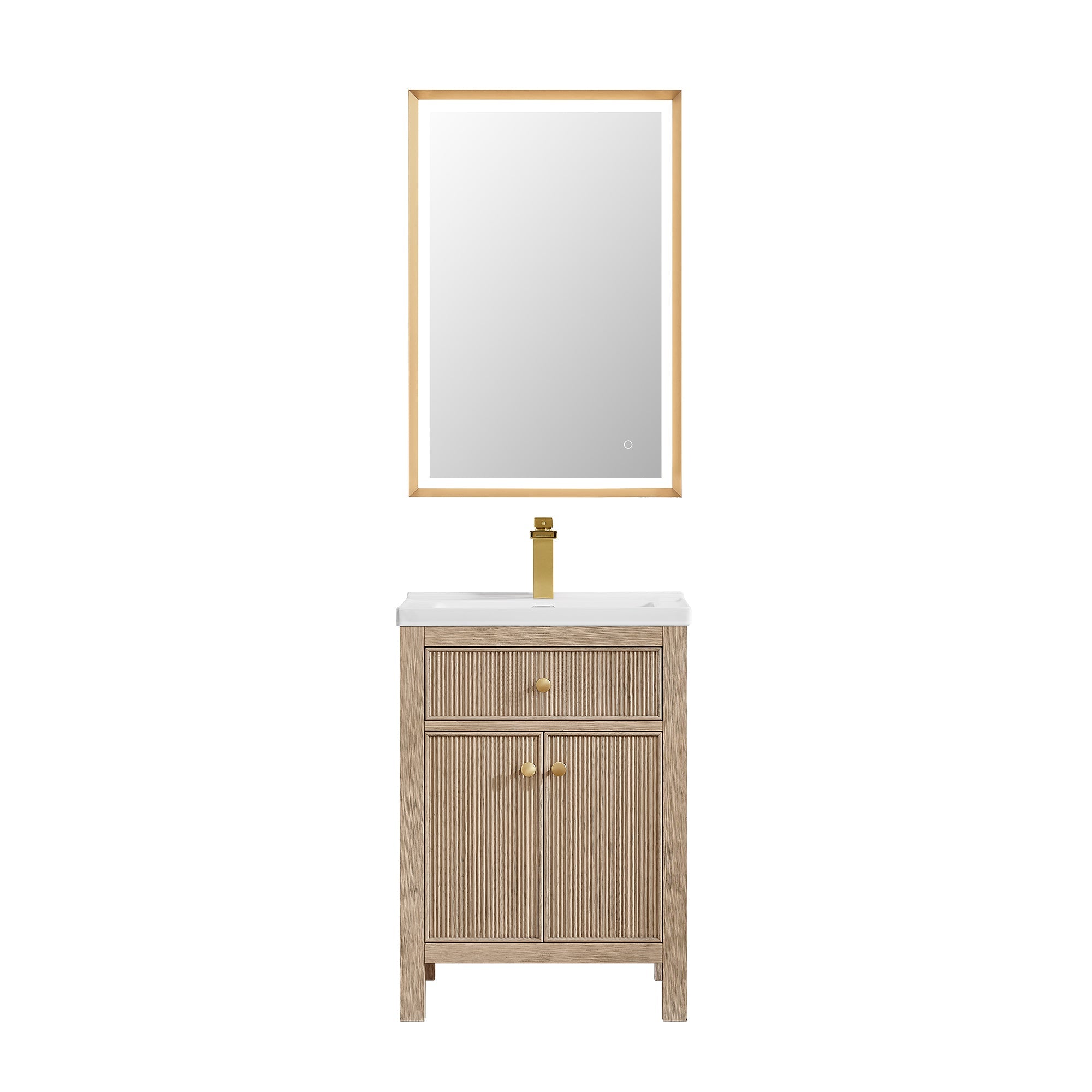 Altair Designs Cerrito 24" single vanity with top - 567024-BK-WH-NM