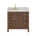 Altair Designs 36" single vanity with top - 567036-BK-GW-NM