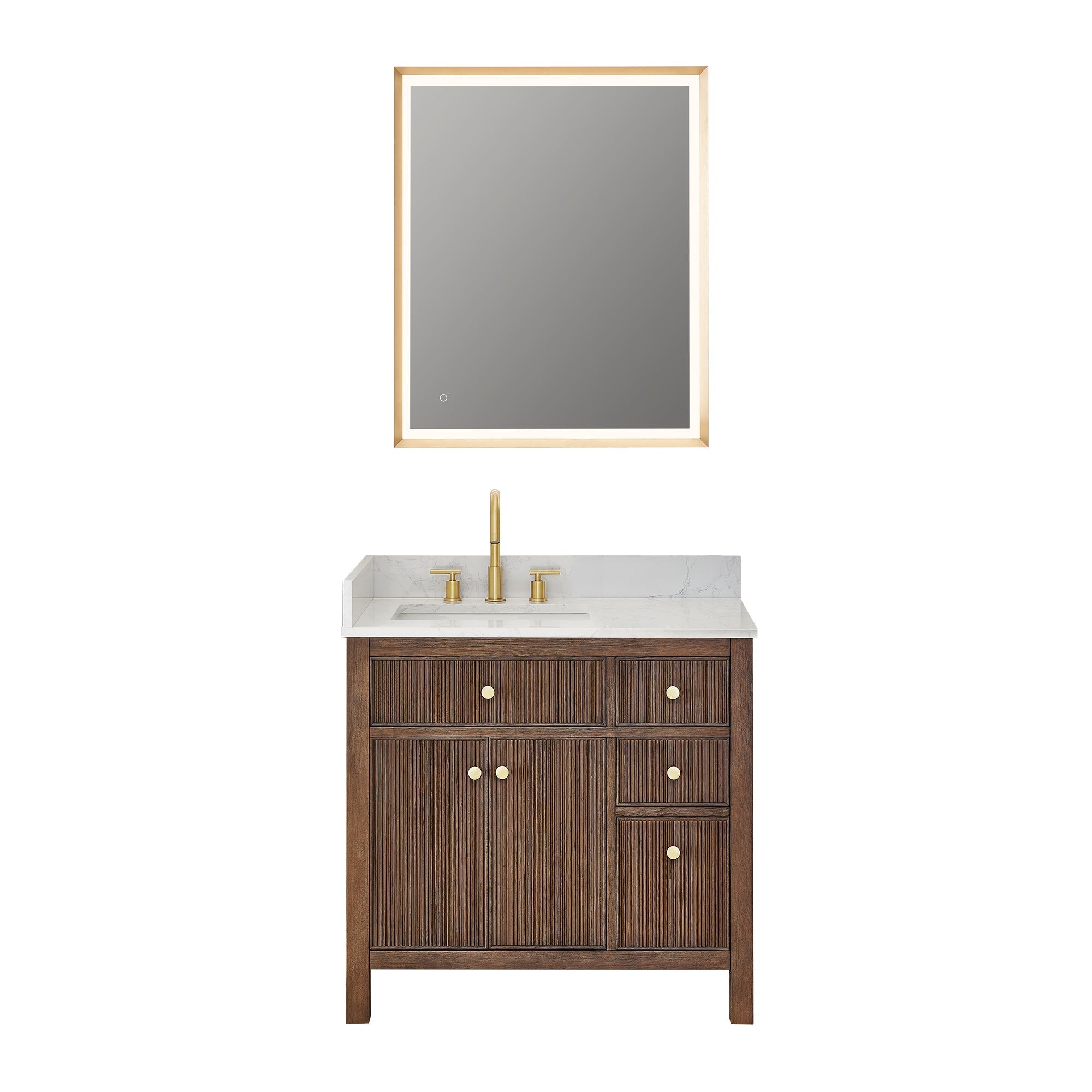 Altair Designs 36" single vanity with top - 567036-BK-GW-NM