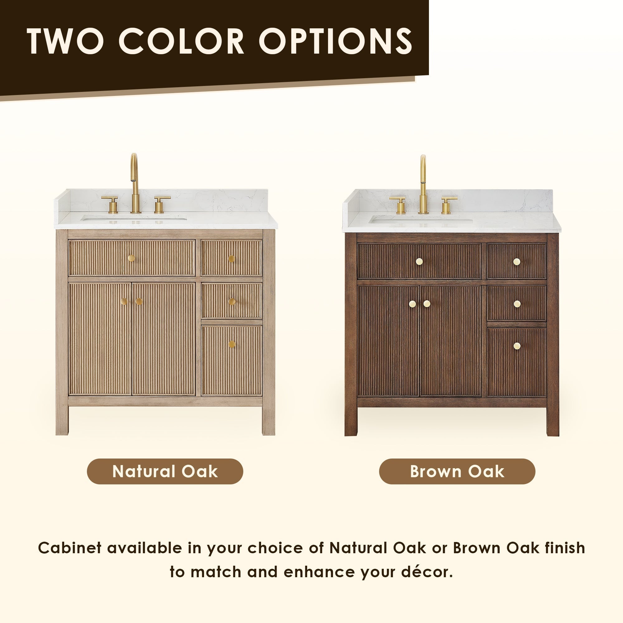 Altair Designs 36" single vanity with top - 567036-BK-GW-NM