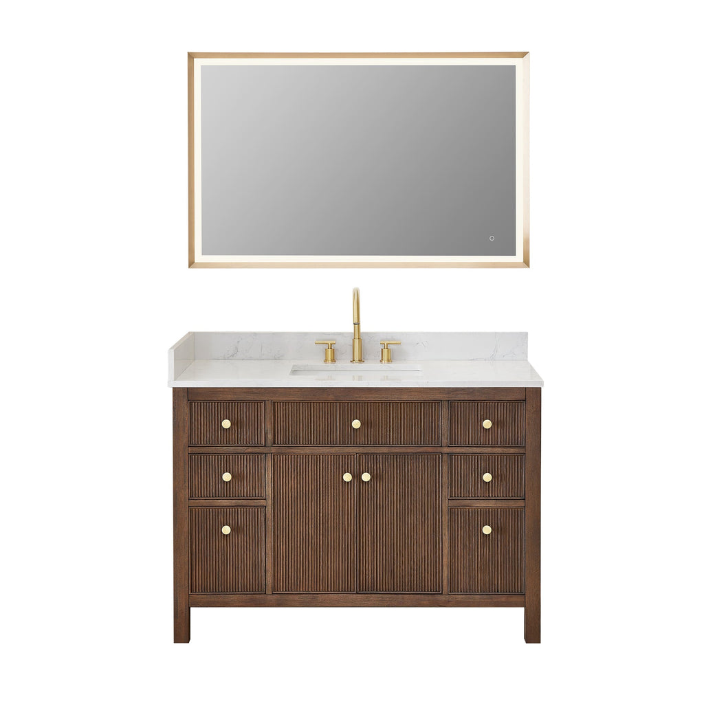Altair Designs 48" single vanity with top - 567048-BK-GW-NM