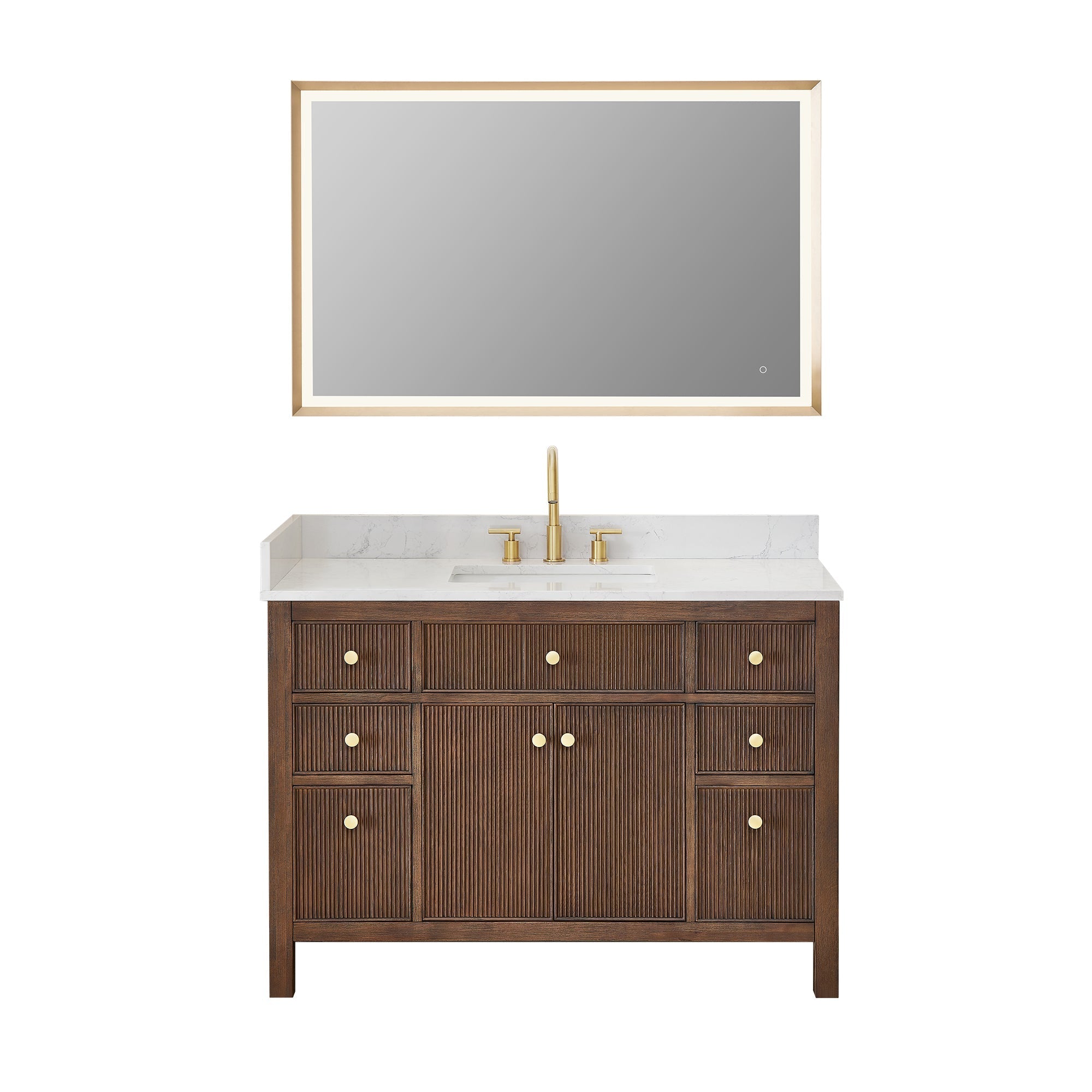 Altair Designs 48" single vanity with top - 567048-BK-GW-NM