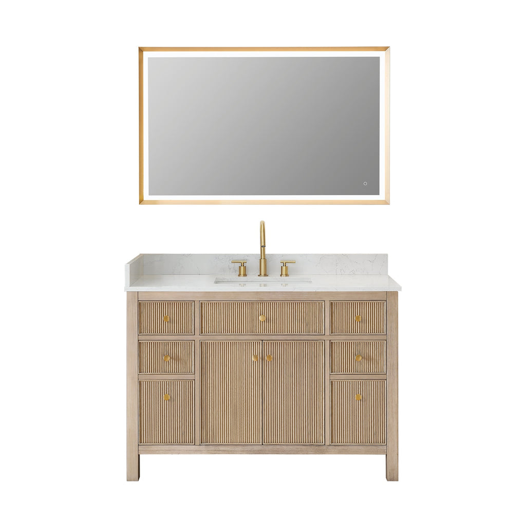 Altair Designs 48" single vanity with top - 567048-BK-GW-NM