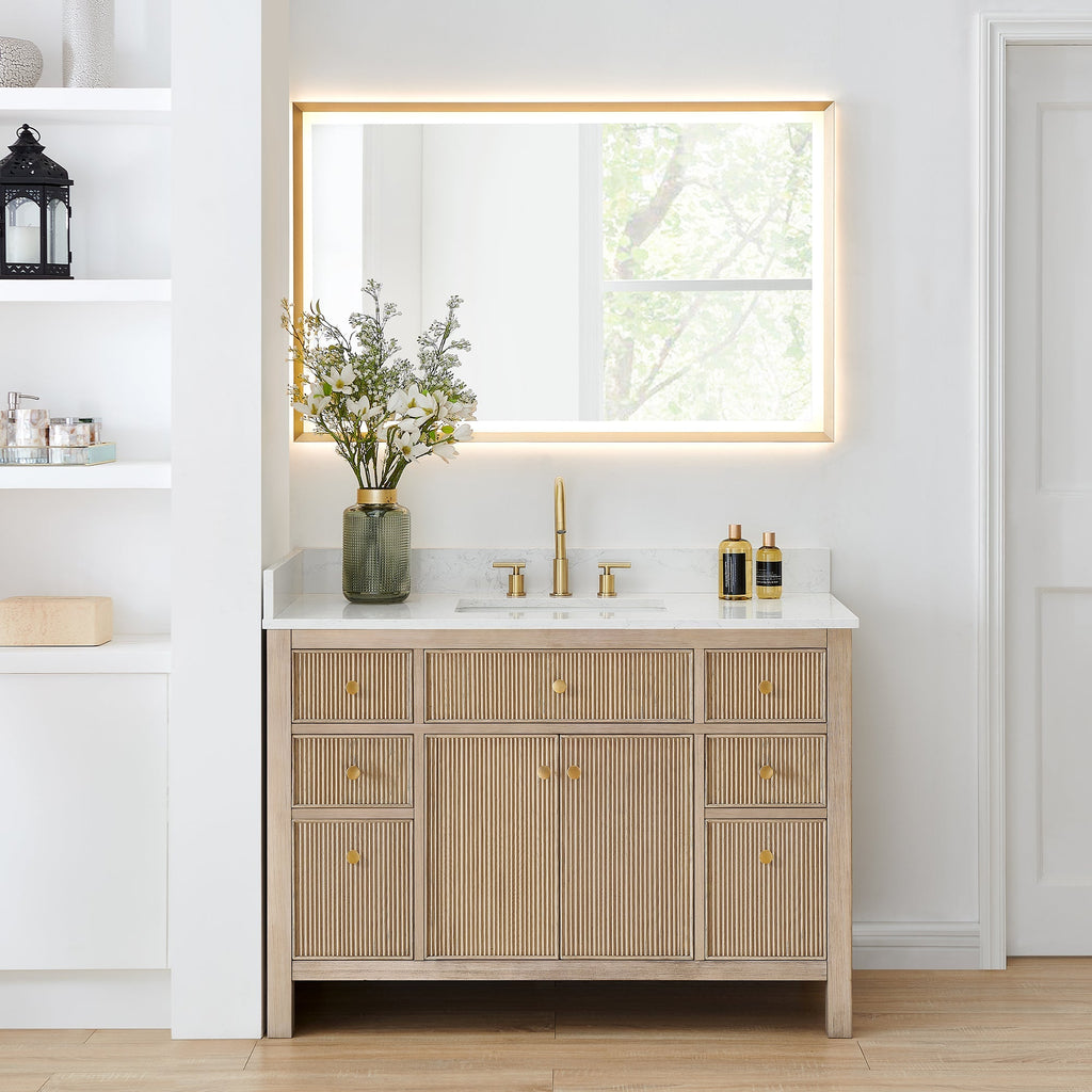 Altair Designs 48" single vanity with top - 567048-BK-GW-NM