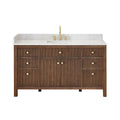 Altair Designs Cerrito 60" single vanity with top - Altair Designs Cecil 36"/48"/60"/72" single/double vanity with top - 590036-WO-GW-NM