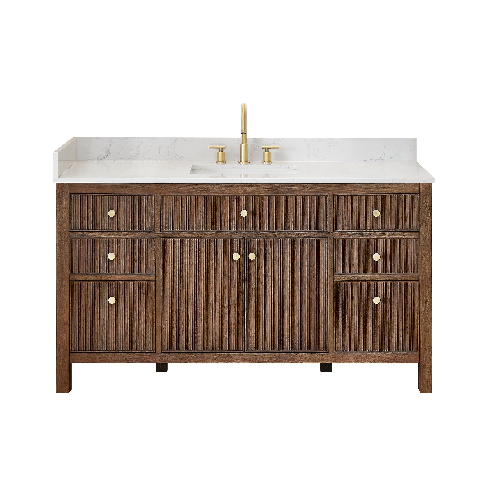 Altair Designs Cerrito 60" single vanity with top - Altair Designs Cecil 36"/48"/60"/72" single/double vanity with top - 590036-WO-GW-NM