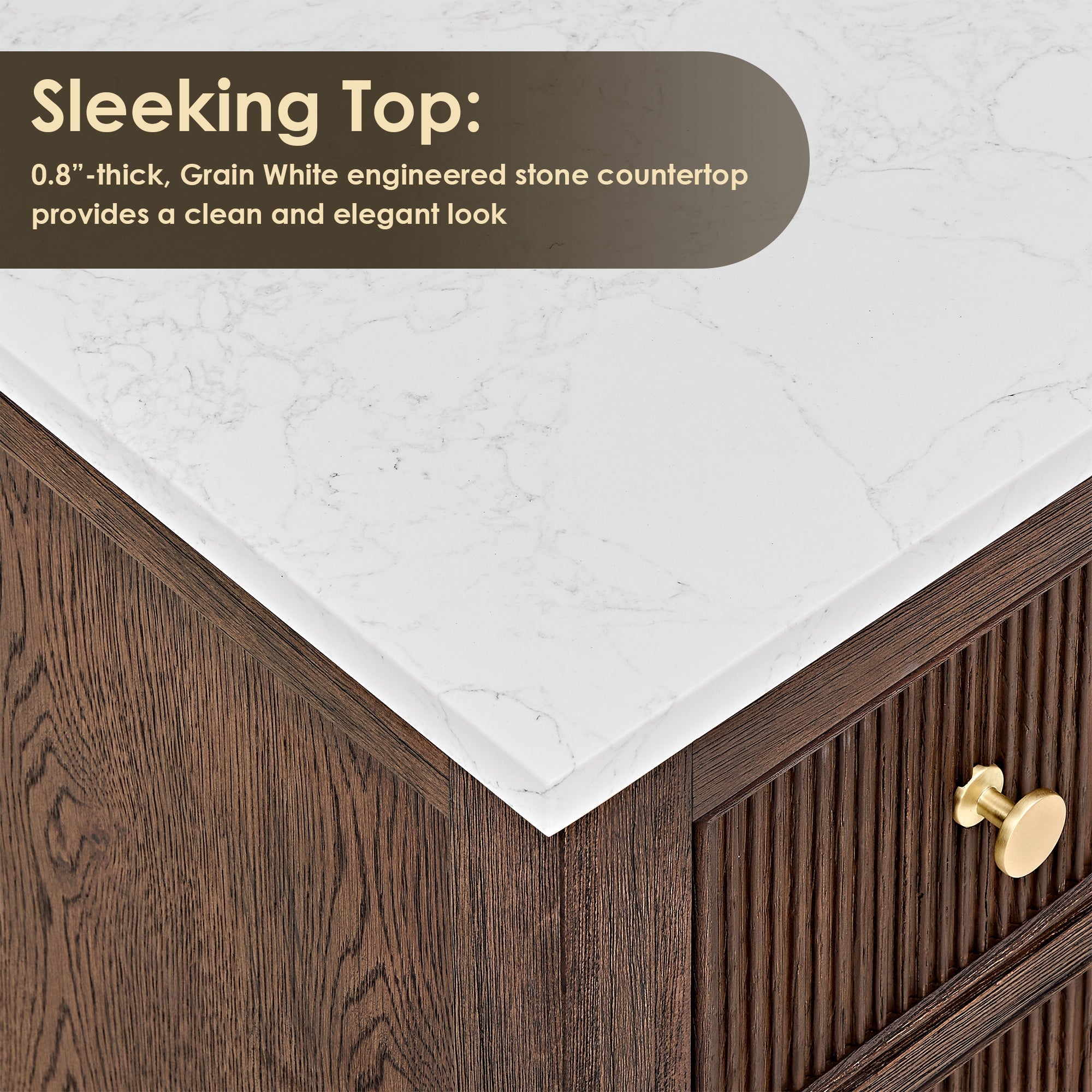 Altair Designs Cerrito 60" single vanity with top - Altair Designs Cecil 36"/48"/60"/72" single/double vanity with top - 590036-WO-GW-NM
