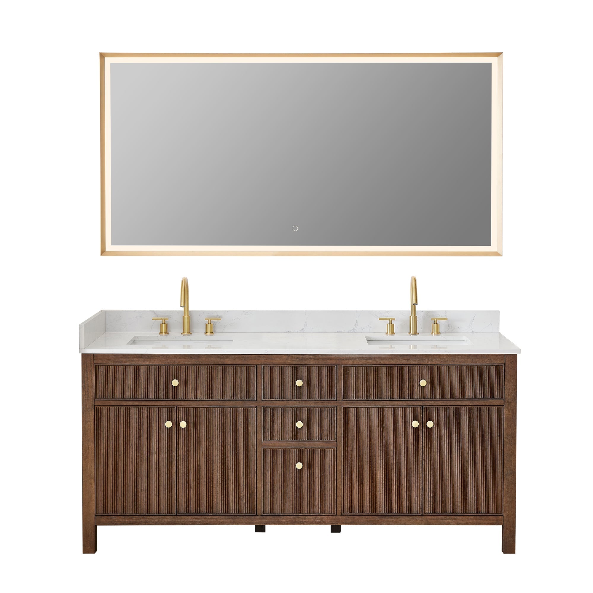 Cerrito 72" double vanity with top