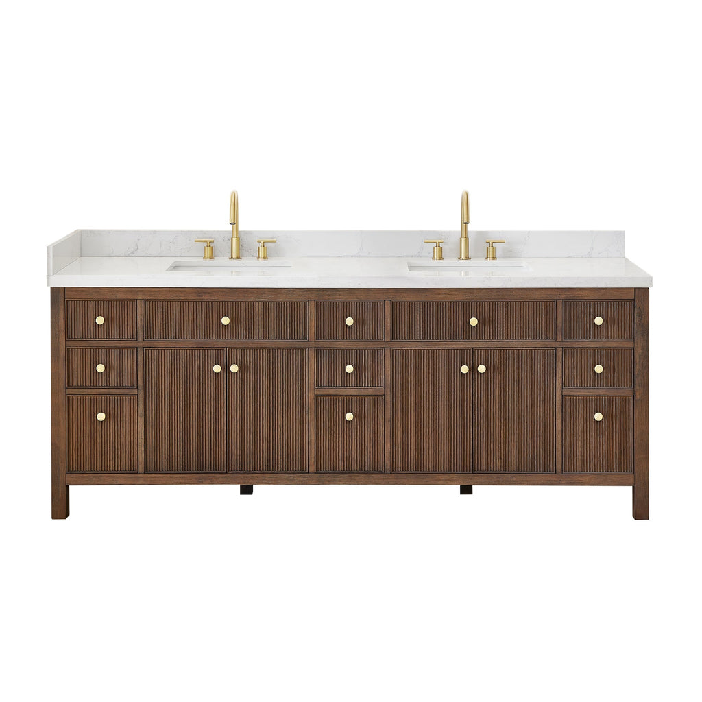 Altair Designs Cerrito 84" double vanity with top - 567084-NK-GW-NM